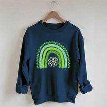Kleeblatt-Leopard-Regenbogen-Sweatshirt