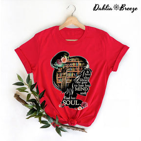T-shirt Dans la bibliothèque, elle va perdre la tête