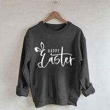 Sweat-shirt imprimé drôle de lapin de Pâques