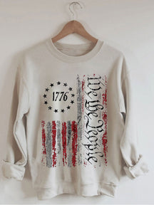Sweat-shirt drapeau américain We The People