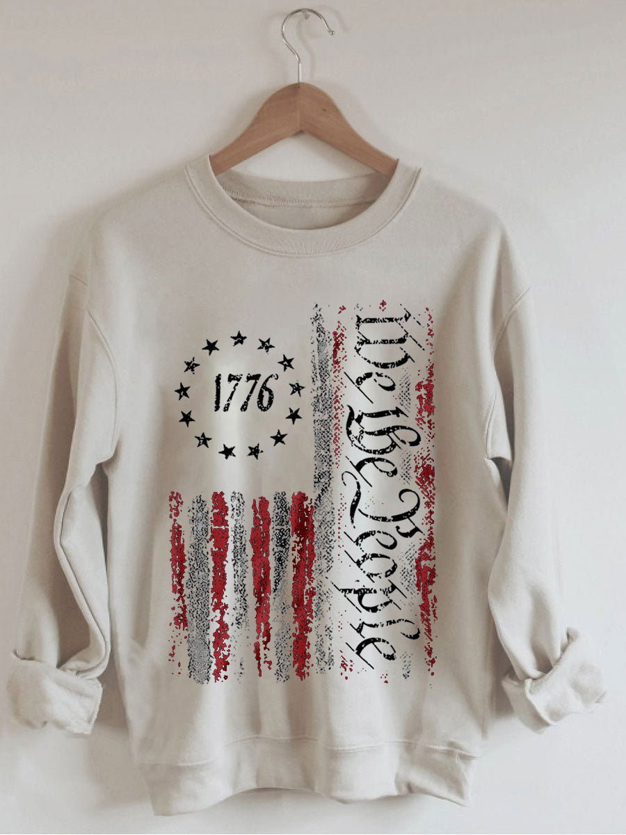 Sweat-shirt drapeau américain We The People