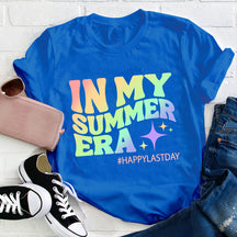 T-shirt Joyeux dernier jour dans mon ère d’été pour professeur