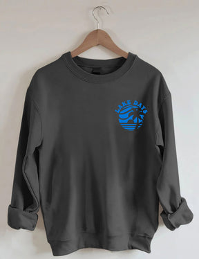 Boat Waves Sun Rays Lake Days Sweatshirt