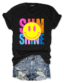 T-shirt visage souriant soleil