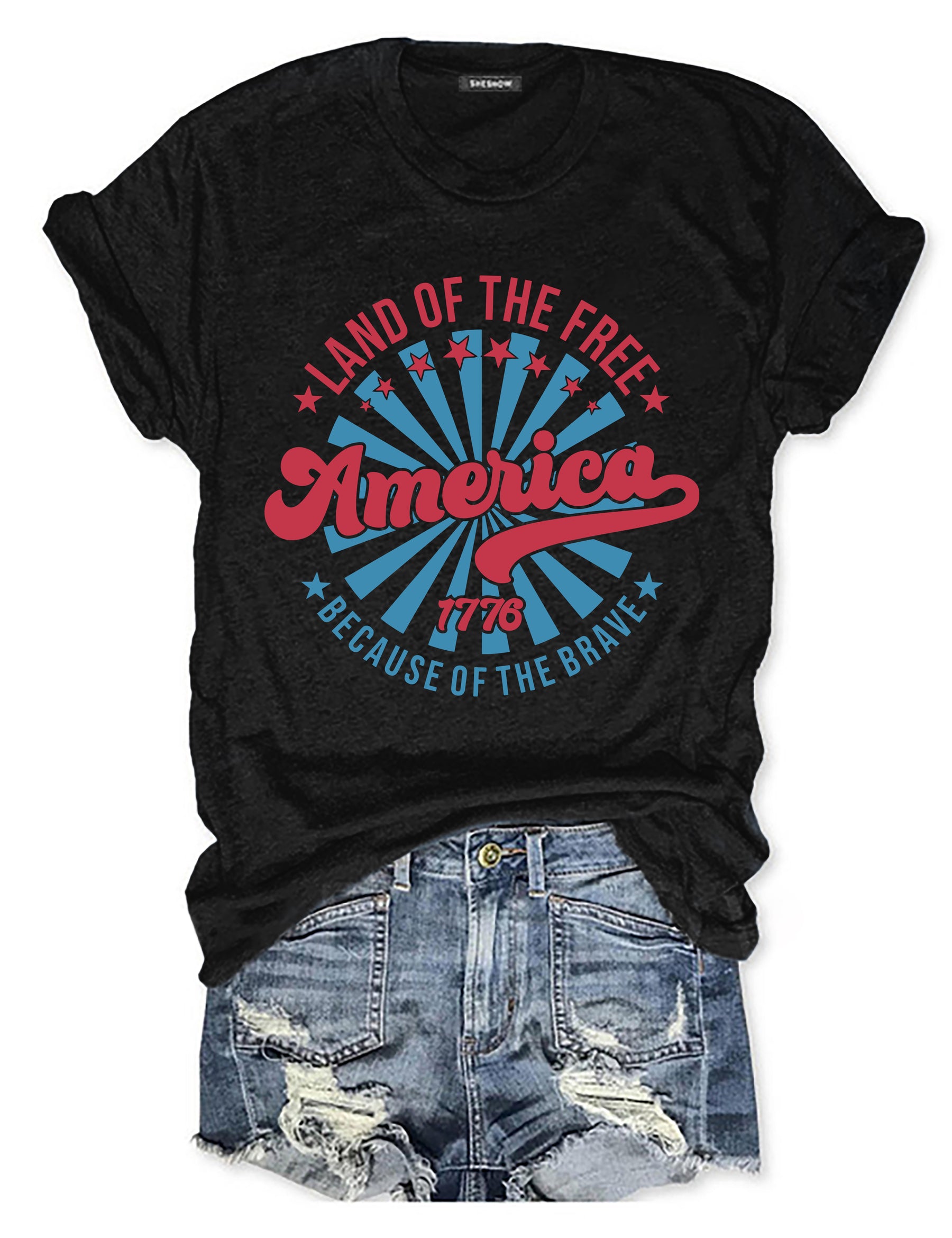 T-shirt America Land Of The Free grâce au courageux