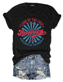 T-shirt America Land Of The Free grâce au courageux
