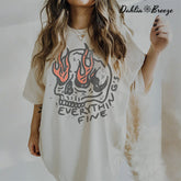 Everything Is Fine Vintage Skull T-shirt