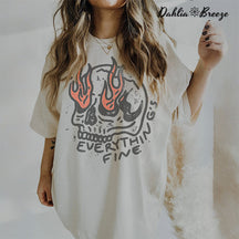 Tout va bien T-shirt crâne vintage