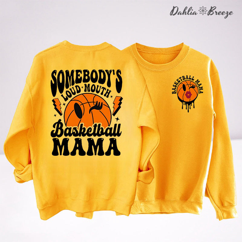 Sweat-shirt maman de basket-ball à grande gueule de quelqu'un