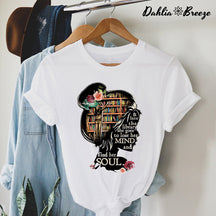 T-shirt Dans la bibliothèque, elle va perdre la tête