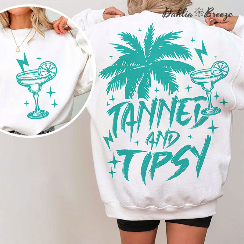 Sweat-shirt d’été rétro bronzé et éméché