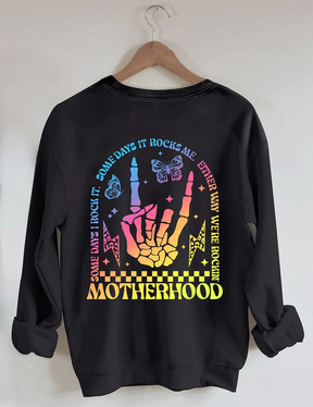 Maternité, un jour, je le rock, sweat-shirt à double imprimé