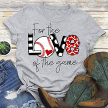 T-shirt de jeu d'amour de baseball