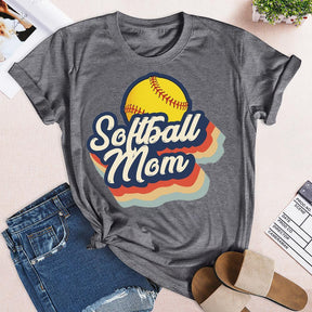 T-shirt rétro de maman de softball
