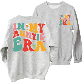 Sweat-shirt imprimé sur le côté In My Auntie Era 2