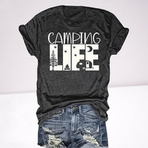 T-shirt ras du cou imprimé Camping Life