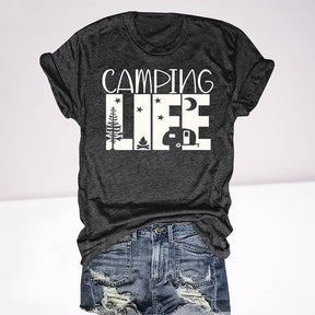 T-shirt ras du cou imprimé Camping Life
