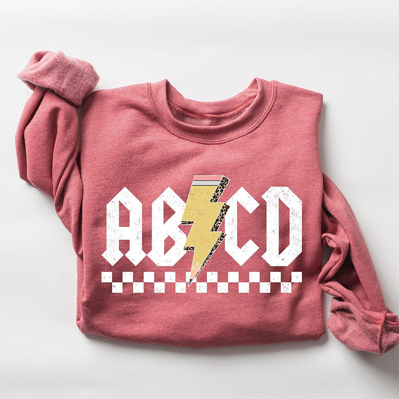 Sweat-shirt rétro pour professeur ABCD