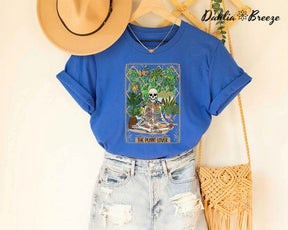 T-shirt squelette floral The Plant Lover