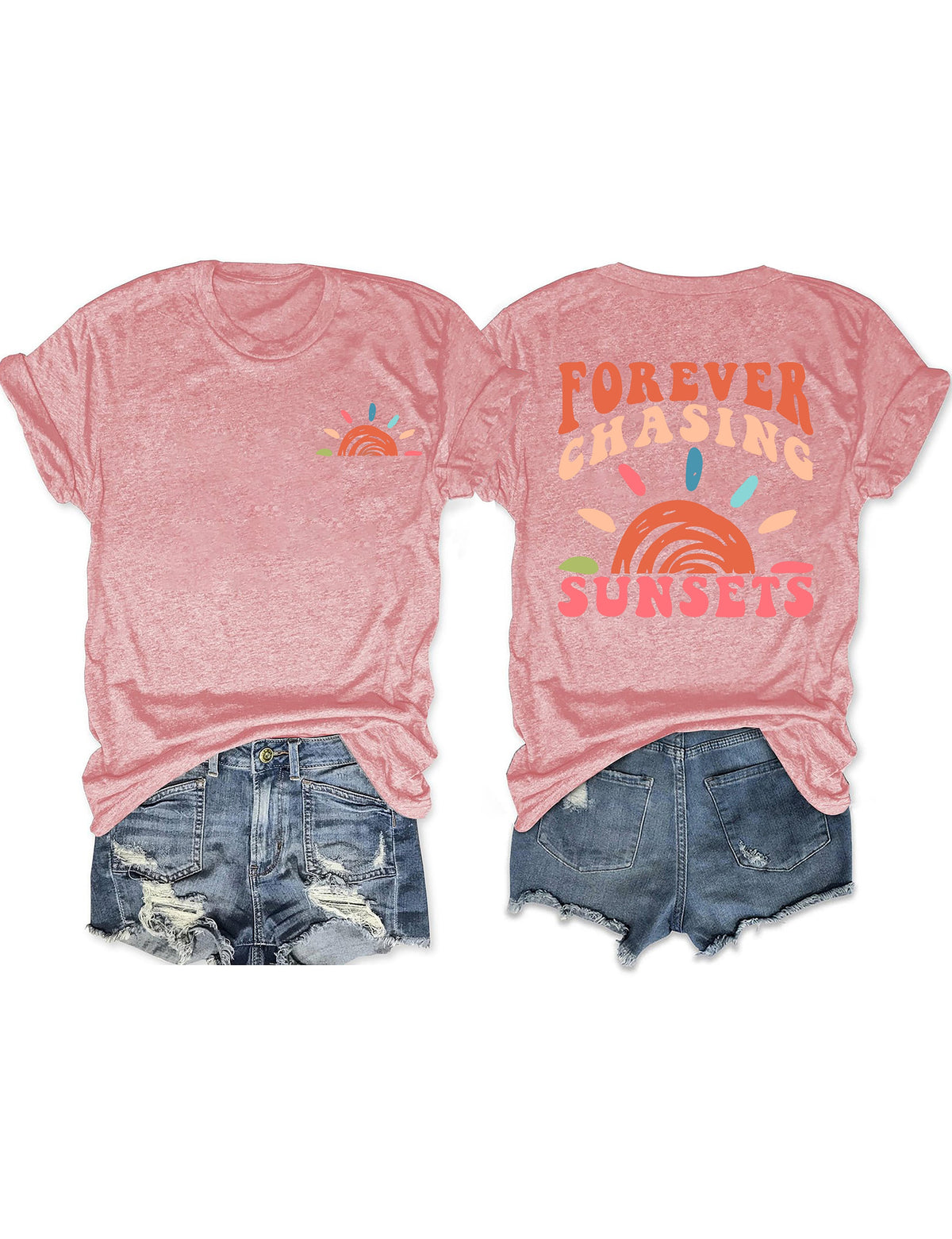 T-shirt Pour toujours à la poursuite des couchers de soleil
