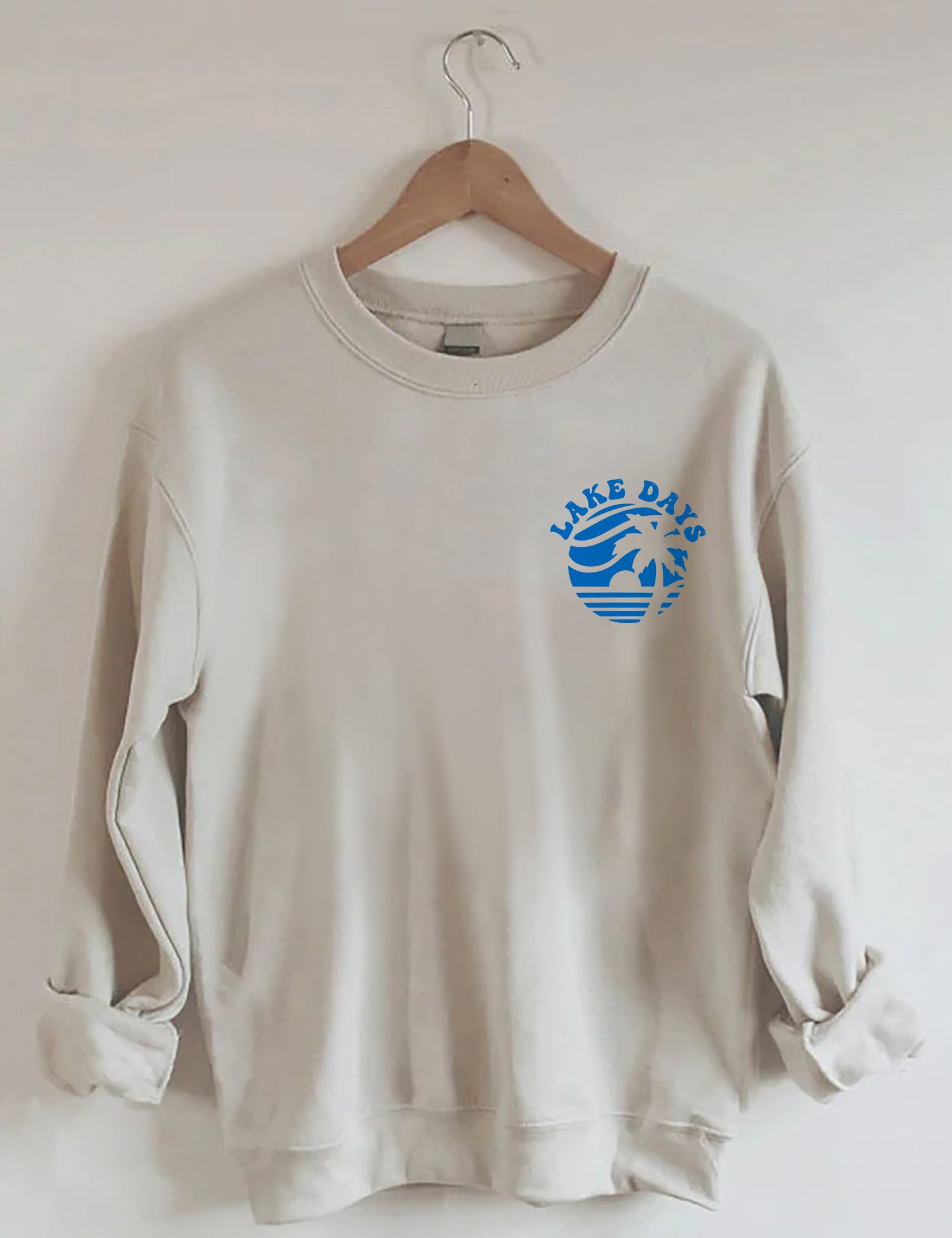 Boat Waves Sun Rays Lake Days Sweatshirt