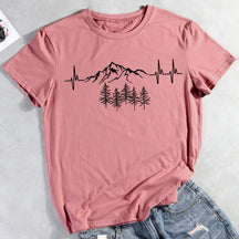 Heartbeat For Mountains Hiking T-shirt