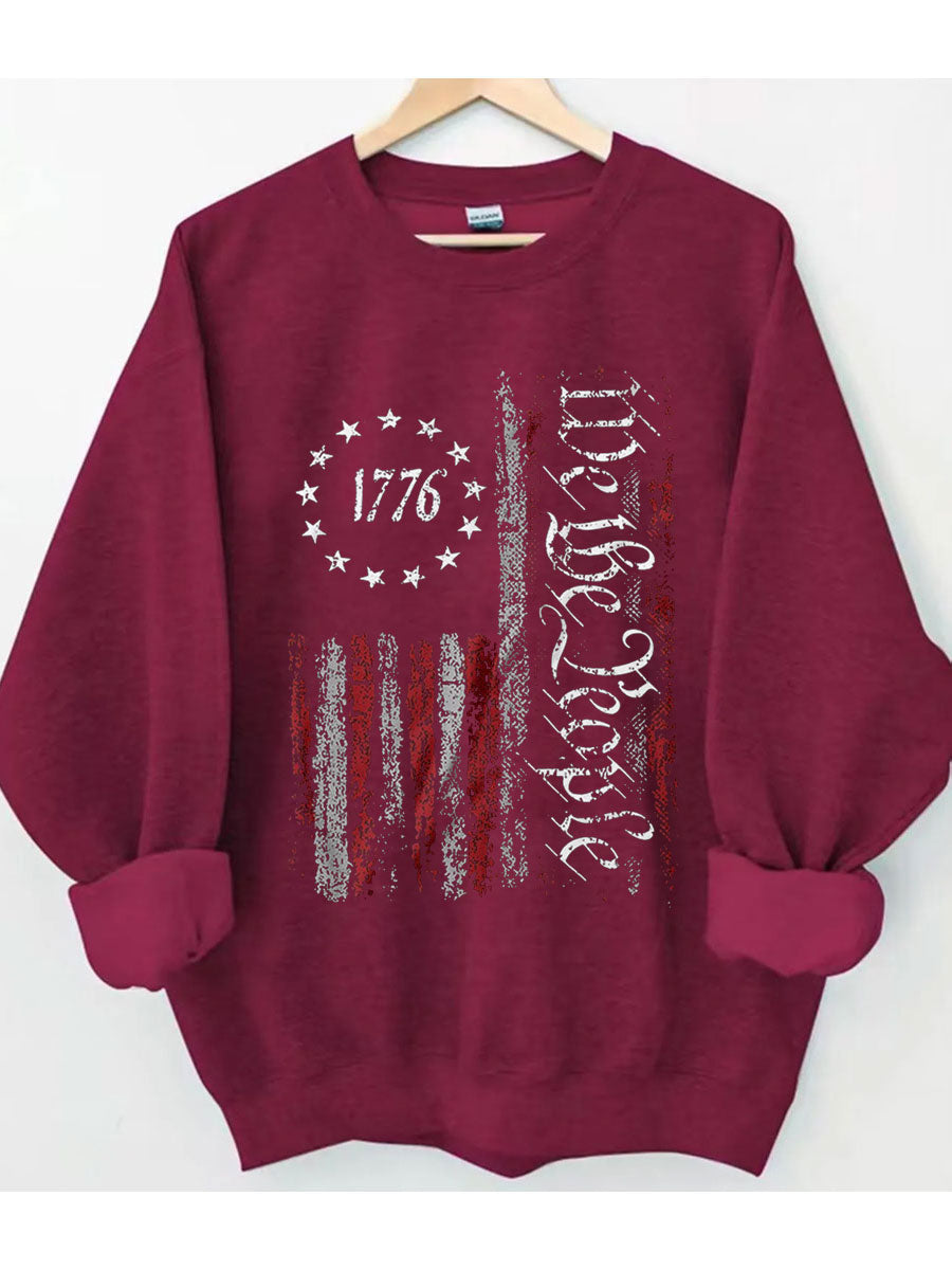 Sweat-shirt drapeau américain We The People
