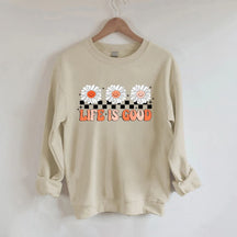 Sweat-shirt à fleurs imprimé alphabet