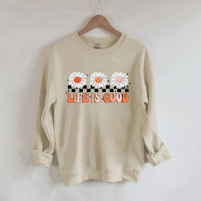 Sweat-shirt à fleurs imprimé alphabet
