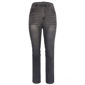 Vintage Slim Jeans mit bestickten Taschen