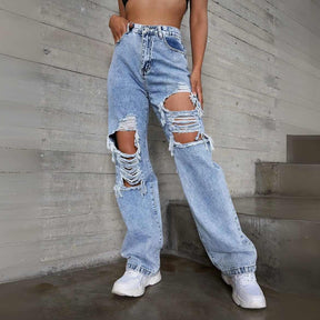 Zerrissene Straßenjeans