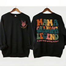 Sweat-shirt rétro maman grand-mère légende