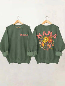 Sweat-shirt tendance Floral Mama
