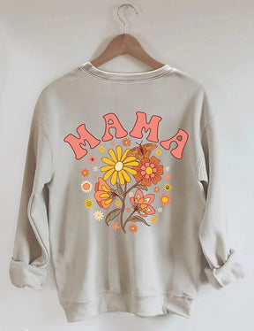 Sweat-shirt tendance Floral Mama