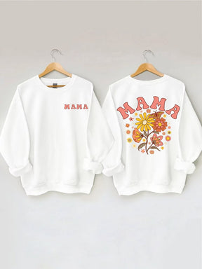 Sweat-shirt tendance Floral Mama