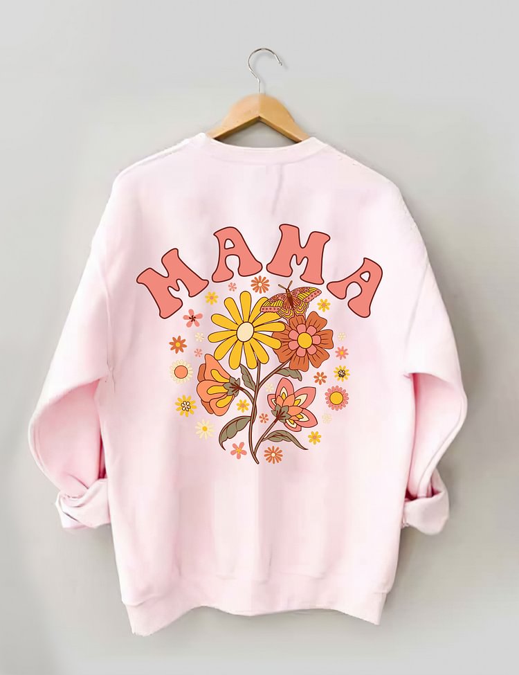 Sweat-shirt tendance Floral Mama