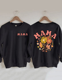 Sweat-shirt tendance Floral Mama