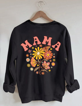 Sweat-shirt tendance Floral Mama