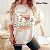 Retro Stack Of Books T-shirt