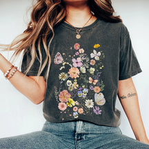 T-shirt vintage floral fleurs sauvages