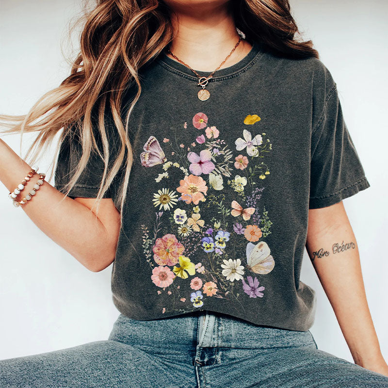 Wildflowers Floral Vintage T-shirt