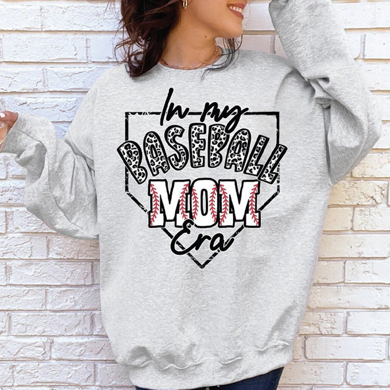 Sweat-shirt Dans mon époque de maman de baseball