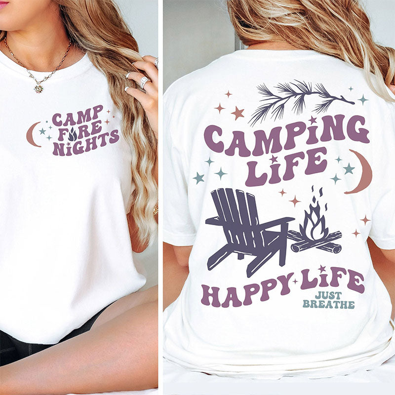 Camping Life Happy Life T-shirt