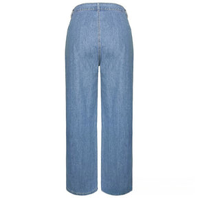 Jean ample taille haute à jambe large