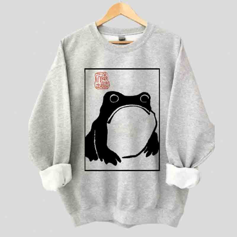 Unbeeindrucktes Frosch-Sweatshirt 