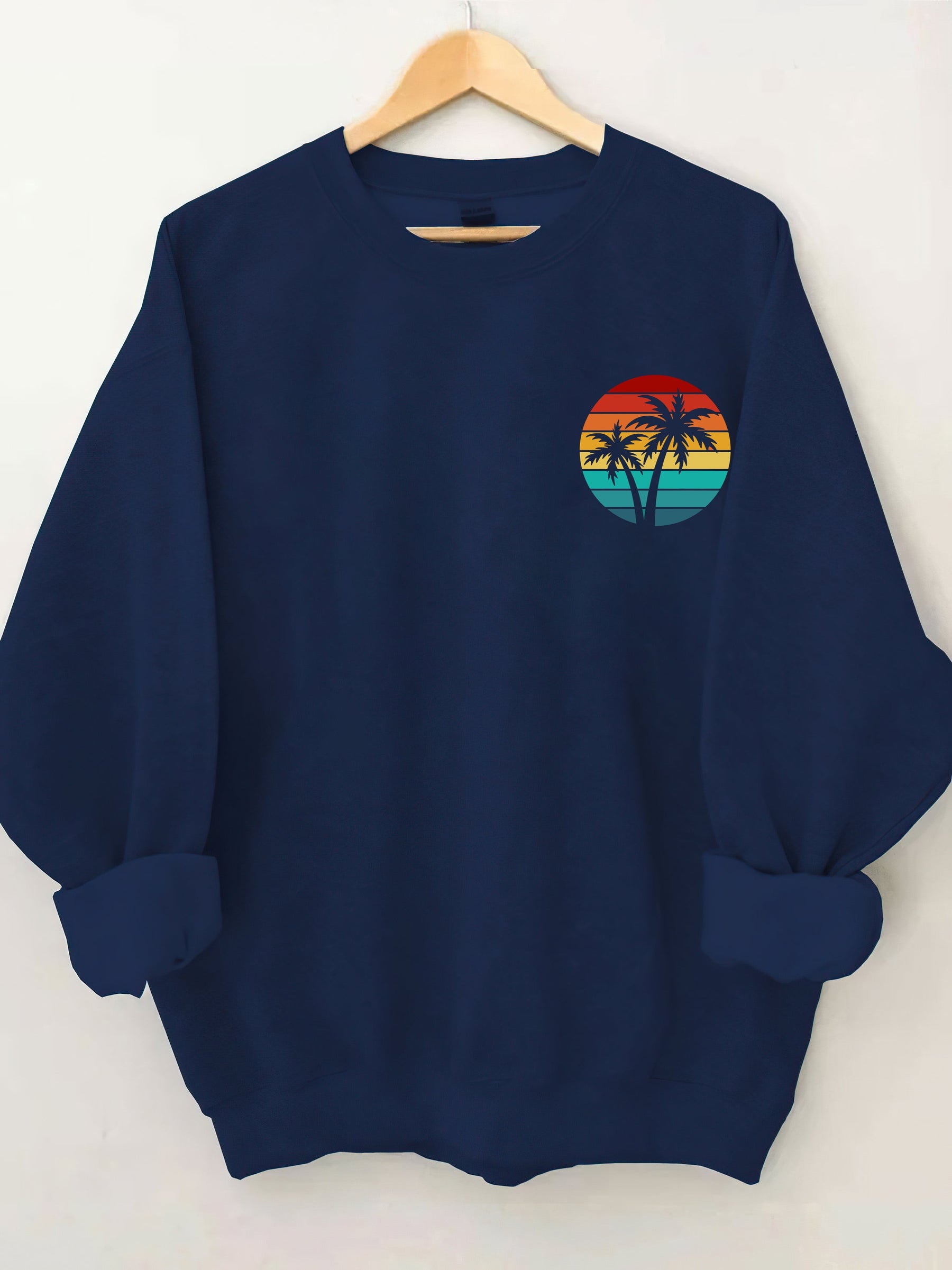 Retro Sunset Rays Wavy Sweatshirt