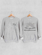 Sweat-shirt Je t'aime plus au coucher du soleil
