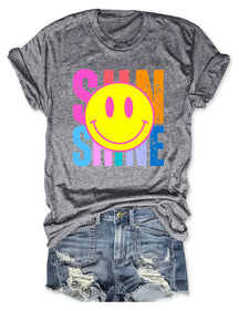 T-shirt visage souriant soleil