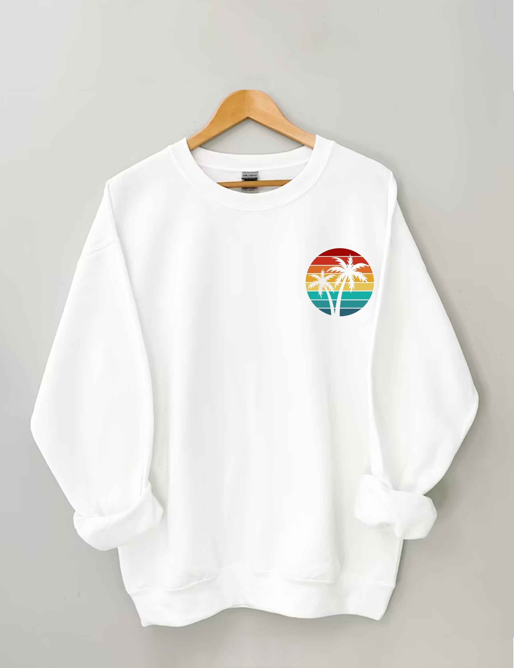 Retro Sunset Rays Wavy Sweatshirt