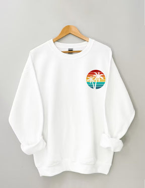Retro Sunset Rays Wavy Sweatshirt